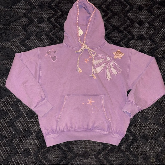 NWT Free People x We The Free Love Letters Hoodie 💜 Lavender - Picture 7 of 16